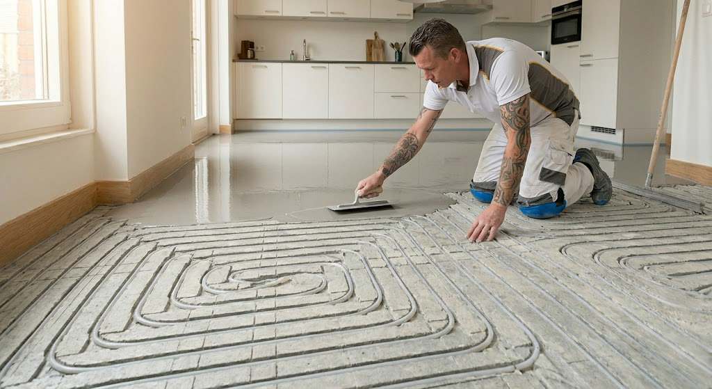 Professionele installatie van vloerverwarming